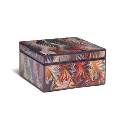 Best Marbled Paper Square Lacquer Box Decorative Accents