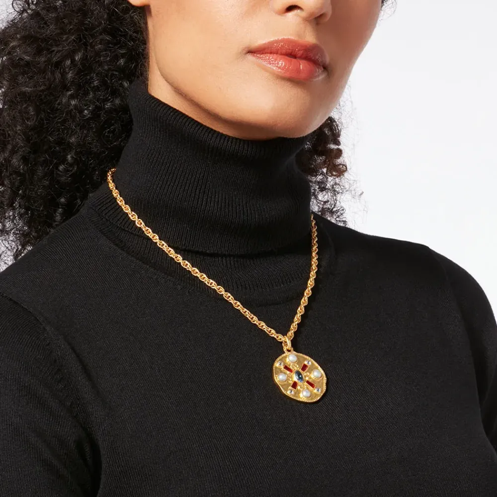 Online Medieval Stone Medallion Pendant Necklace Necklaces