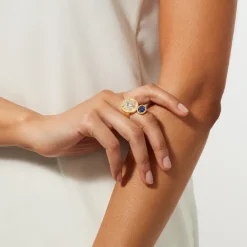 Sale Mediterranean Coin And Stone Ring Rings