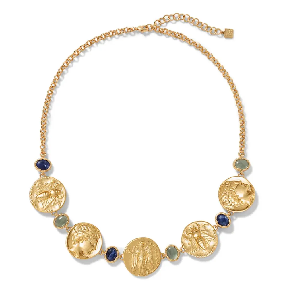 Online Mediterranean Coin Statement Necklace Necklaces