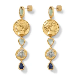 Outlet Mediterranean Coin Statement Earrings Earrings