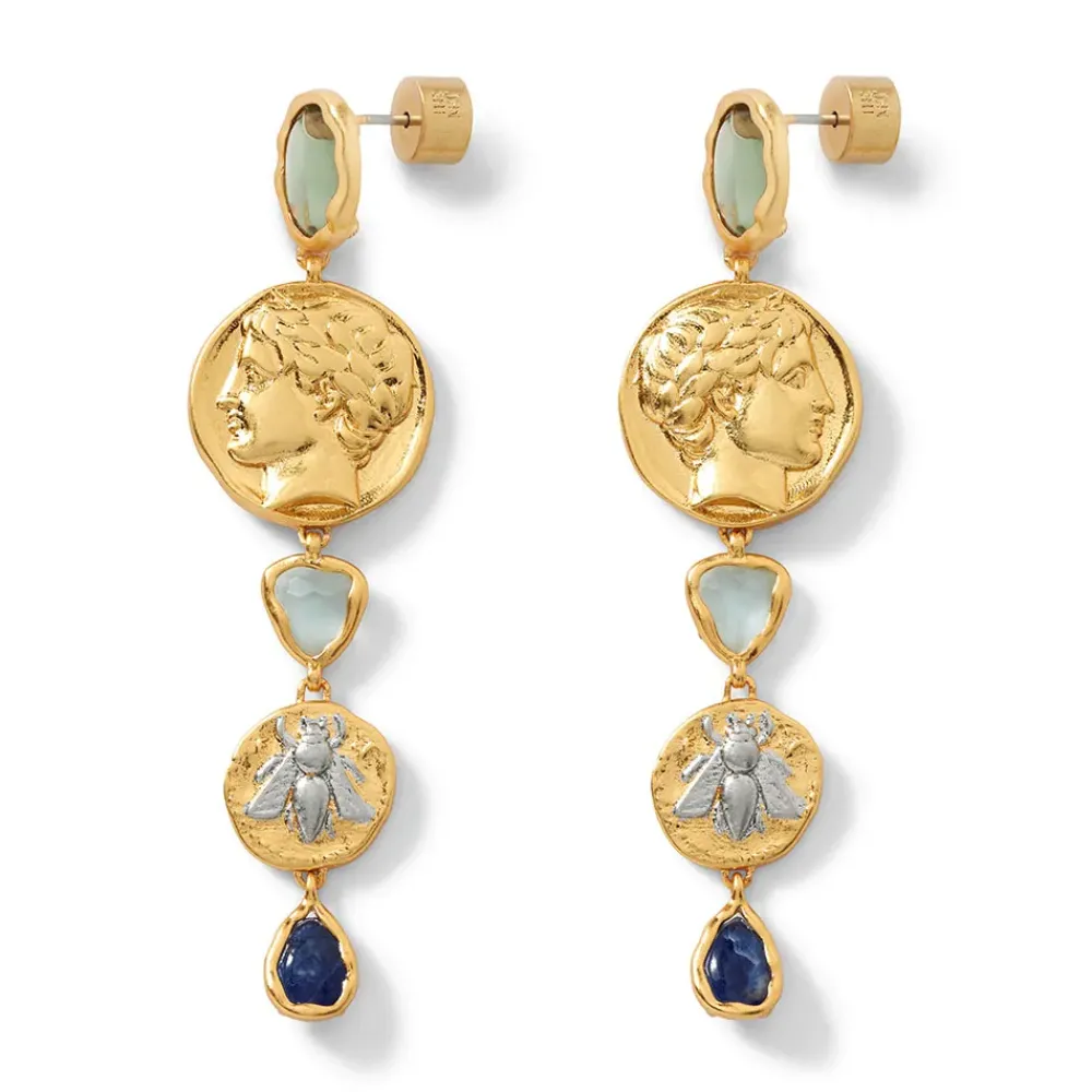Outlet Mediterranean Coin Statement Earrings Earrings