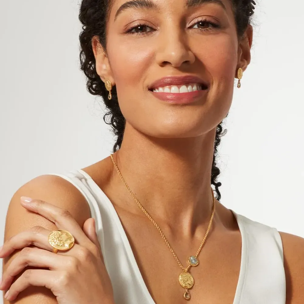 New Mediterranean Coin Stud Earrings Earrings