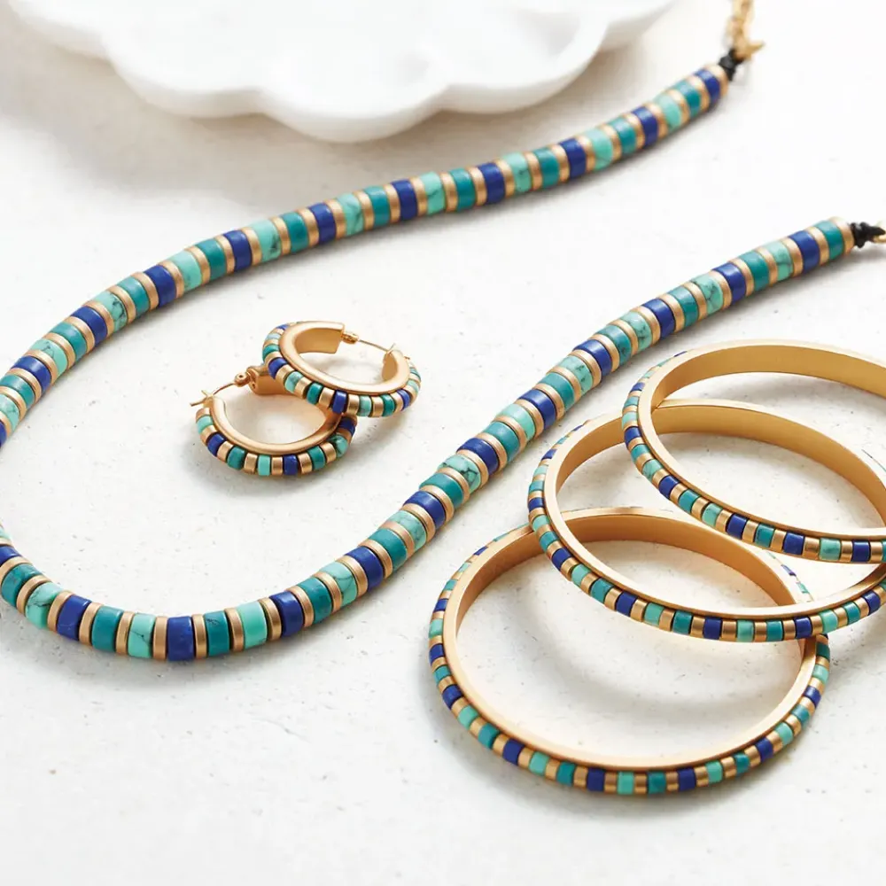 New Middle Kingdom Cylindrical Bead Bangles Bracelets