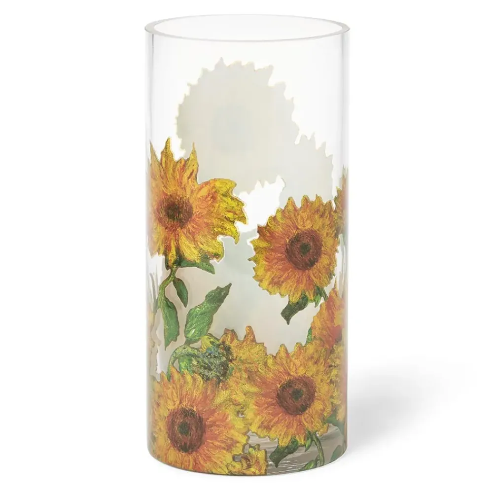 Discount Monet Sunflowers Glass Vase Decorative Accents