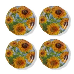 Hot Monet Sunflowers Side Plate Set Tableware