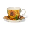 Discount Monet Sunflowers Teacup And Saucer Tableware