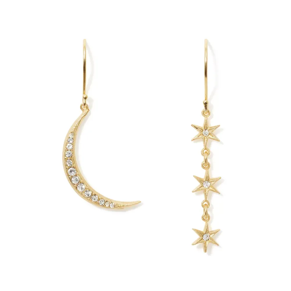 Discount Moon And Stars Drop Earrings Earrings