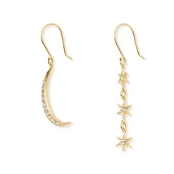 Discount Moon And Stars Drop Earrings Earrings