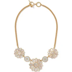Fashion Mother-Of-Pearl Mosaic Statement Necklace Necklaces