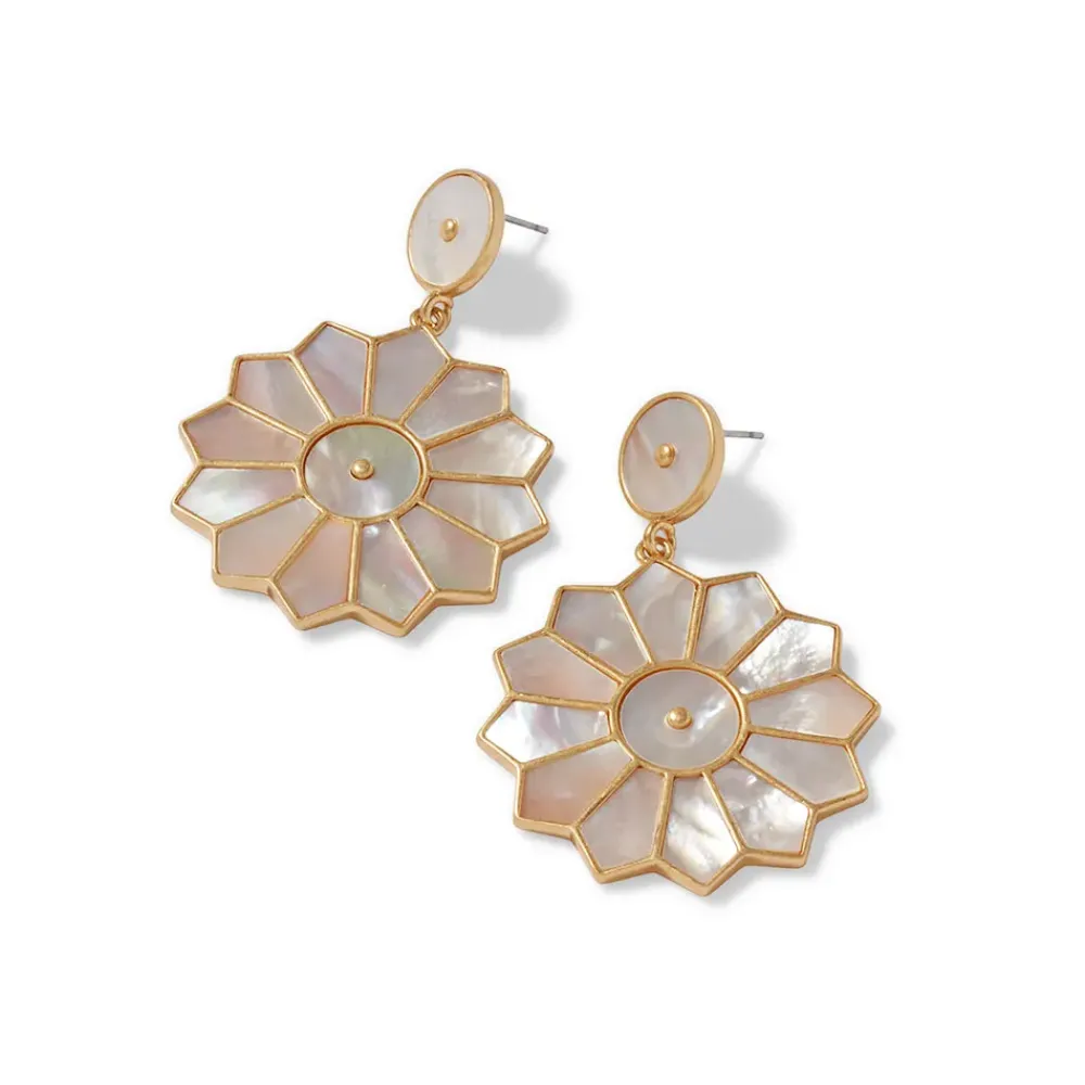 Sale Mother-Of-Pearl Mosaic Statement Double-Drop Earrings Earrings