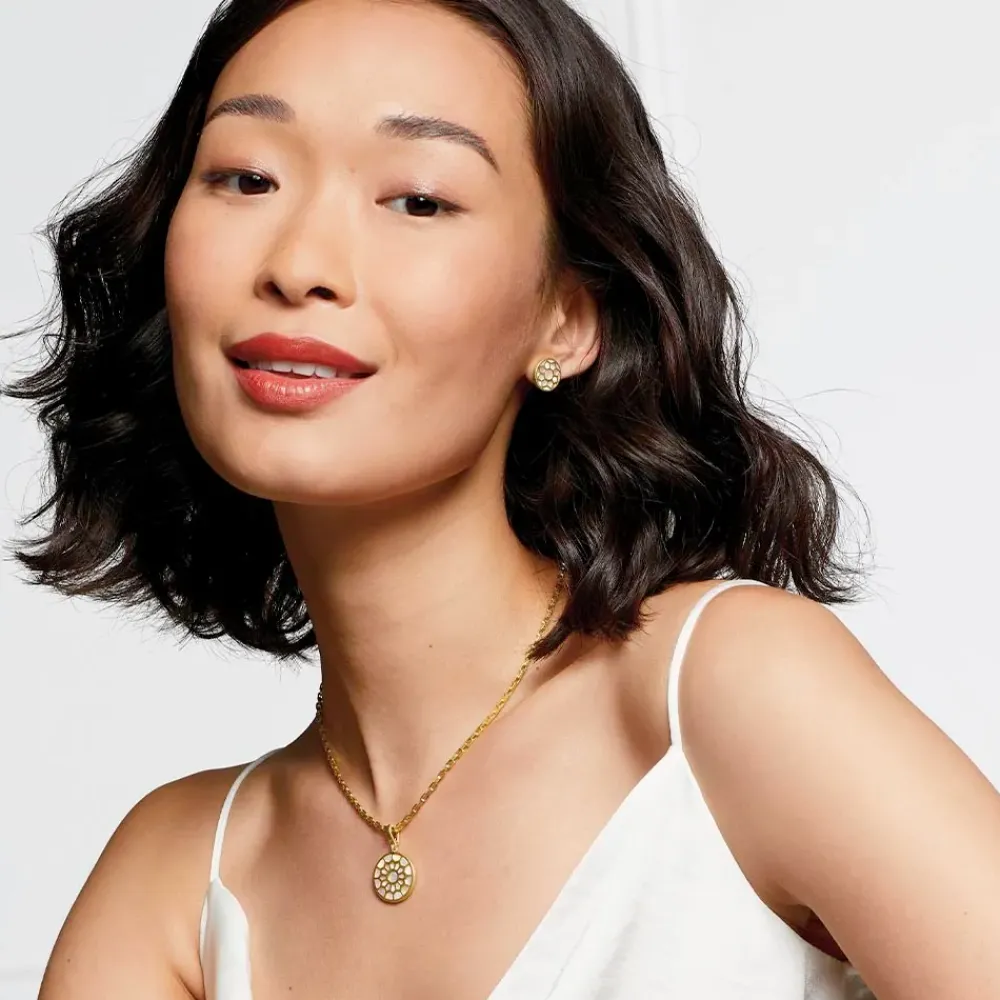 Online Mother-Of-Pearl Mosaic T-Bar Pendant Necklace Necklaces