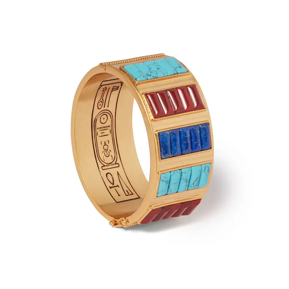New New Kingdom Gems Hinged Cuff Bracelets