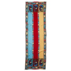 Discount Paisley Border Striped Oblong Wool Scarf Scarves & Wraps