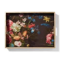 Best Peeters Bouquet Of Flowers Lacquer Tray Decorative Accents