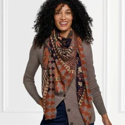 Online Persian Garden Oversize Square Wool Scarf Scarves & Wraps