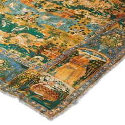 Clearance Persian Pictorial Textile Oversize Oblong Scarf Scarves & Wraps