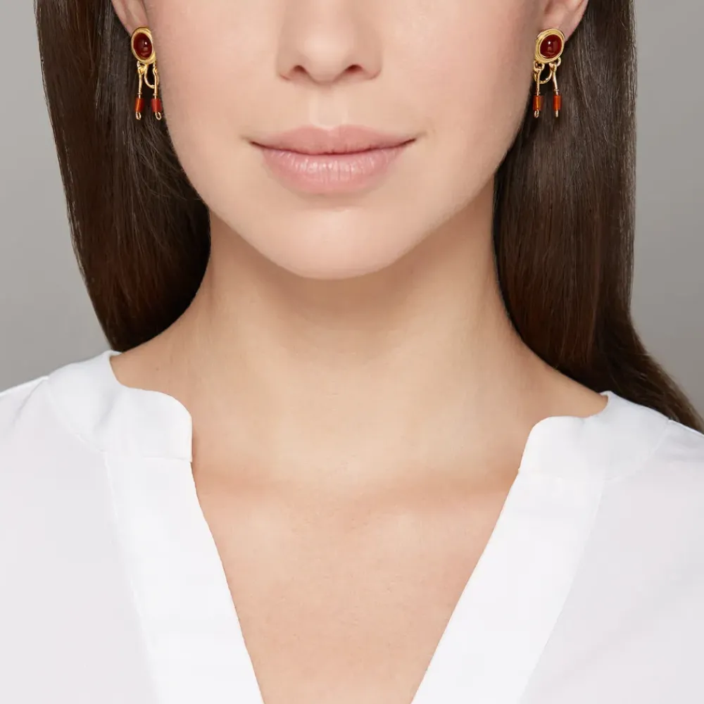 Fashion Roman Carnelian Drop Earrings Earrings