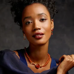 Fashion Roman Carnelian Drop Earrings Earrings