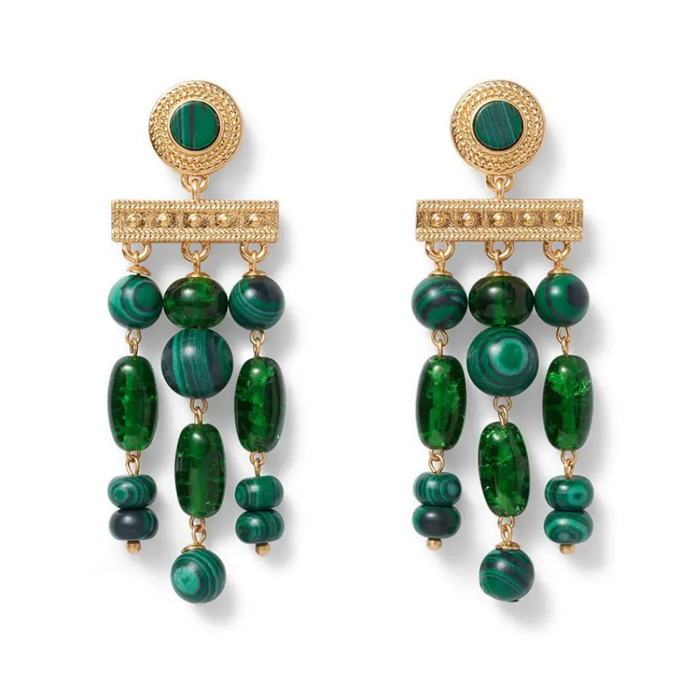 Hot Roman Malachite Chandelier Earrings Earrings