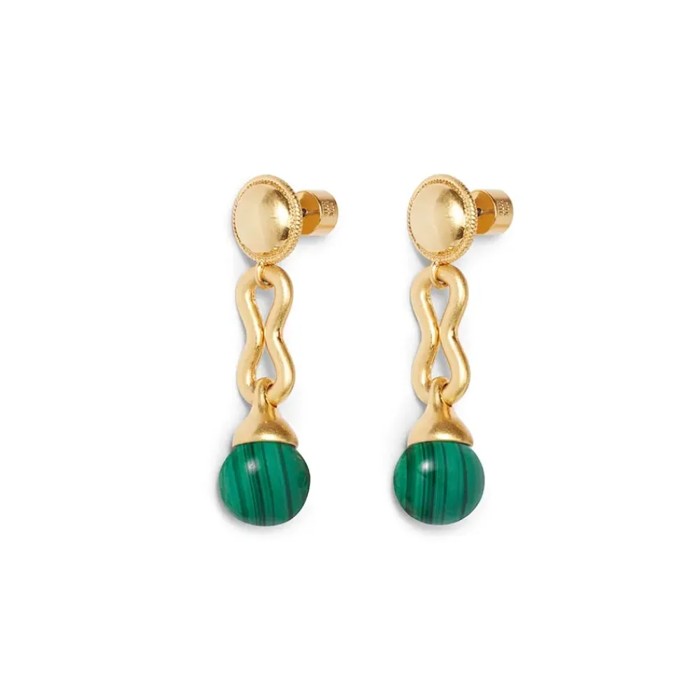 Outlet Roman Malachite Drop Earrings Earrings