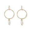 Online Royal Tudor Forward-Facing Hoop Earrings With Pearl Drops Earrings