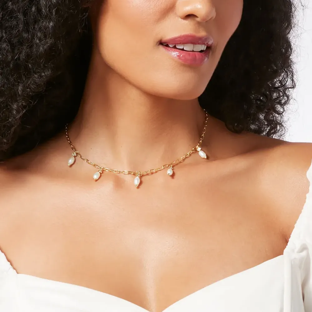 Outlet Royal Tudor Pearl And Chain Necklace Necklaces