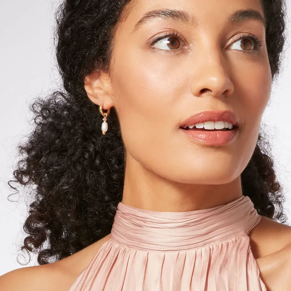 Online Royal Tudor Small Hoop Earrings With Pearls Earrings