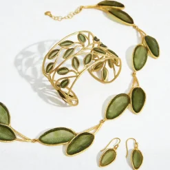 Outlet Sage Leaf Choker Necklaces