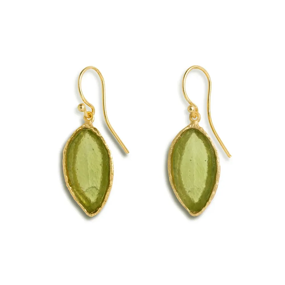 New Sage Leaf Drop Earrings Earrings