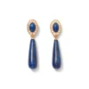 Clearance Spanish Baldric Lapis Elongated Drop Earrings Earrings