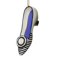 Clearance Striped Evening Slipper Shoe Ornament Ornaments