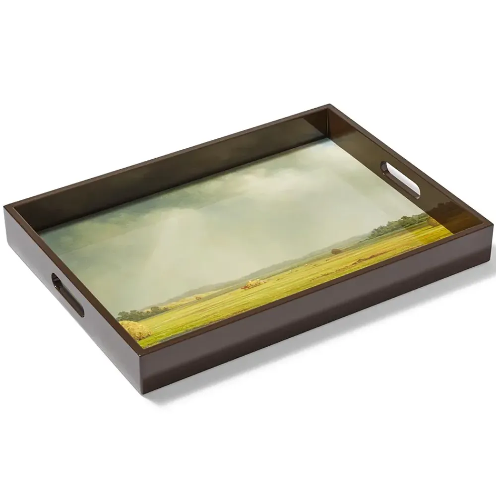 Discount Sublime Landscapes Heade Newburyport Meadows Large Lacquer Tray Decorative Accents