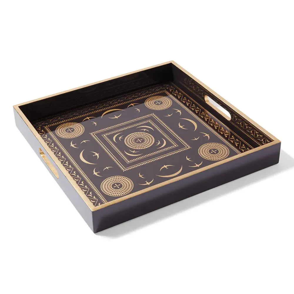 Discount Sumatran Symbols Lacquer Tray Decorative Accents