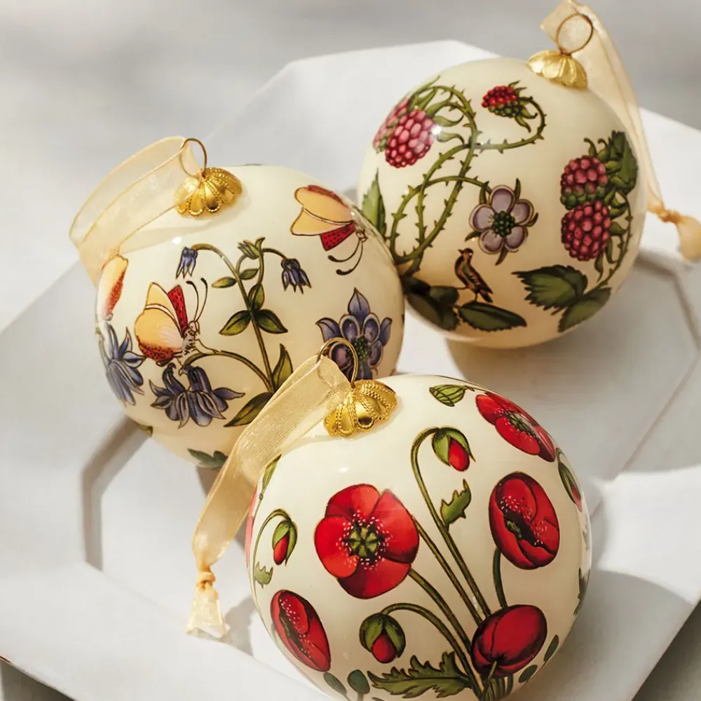 Hot The Met Cloisters Garden Hand-Painted Glass Ornament Set Ornaments