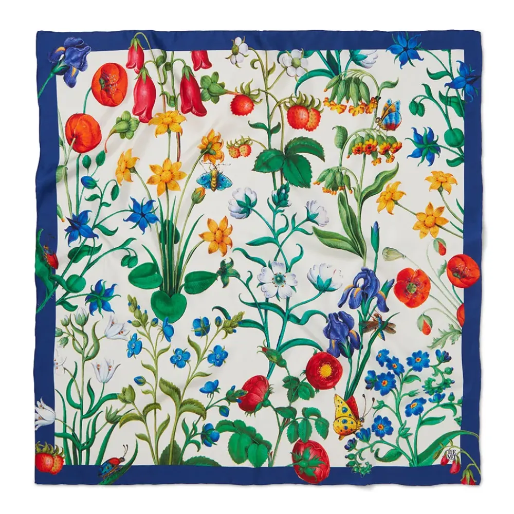 Online The Met Cloisters Garden Square Silk Scarf Scarves & Wraps