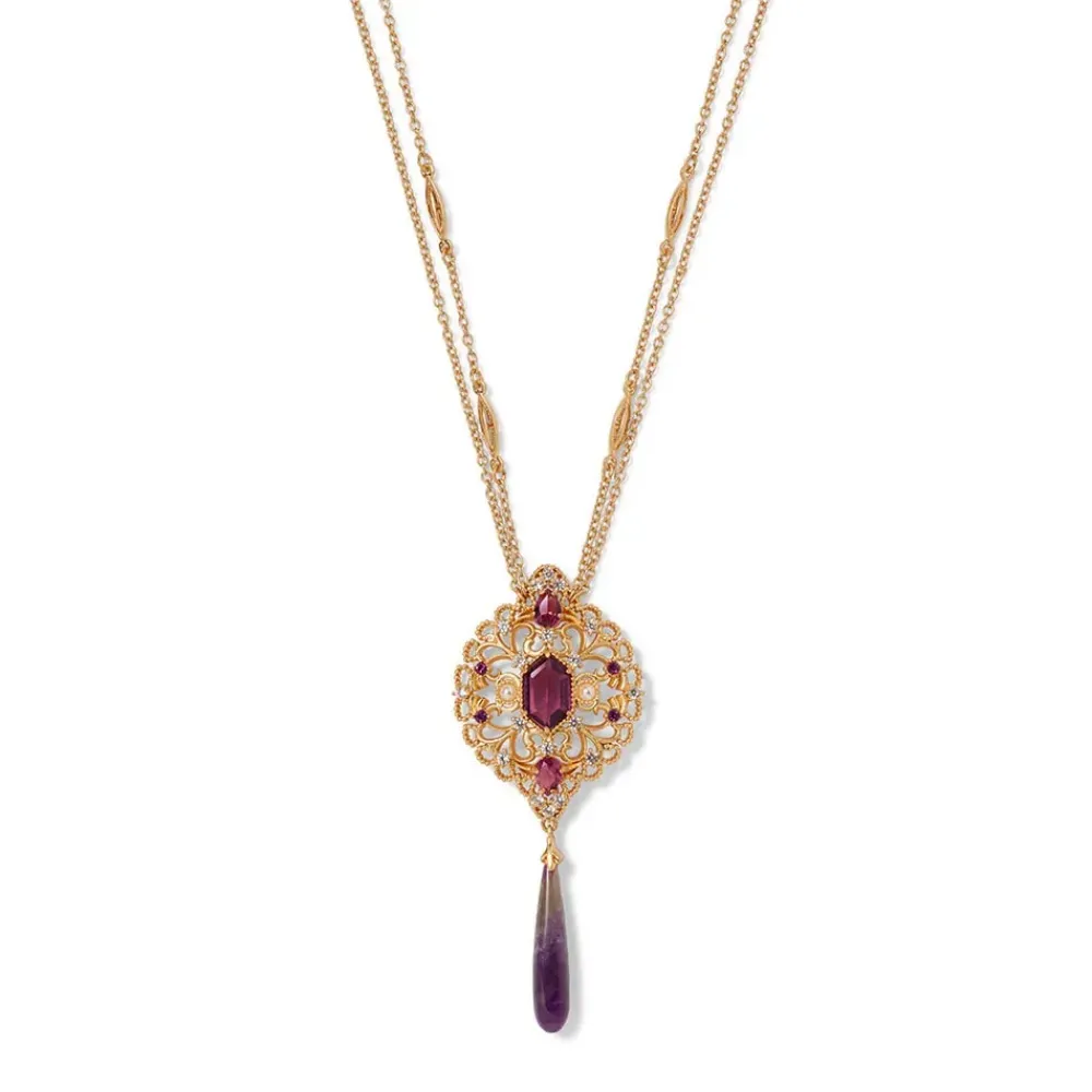 Best Turkish Amethyst Long Pendant Necklace Necklaces