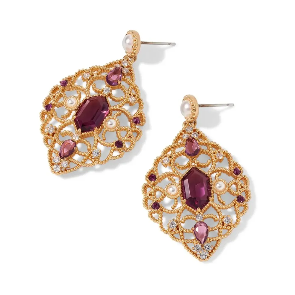 New Turkish Amethyst Statement Earrings Earrings