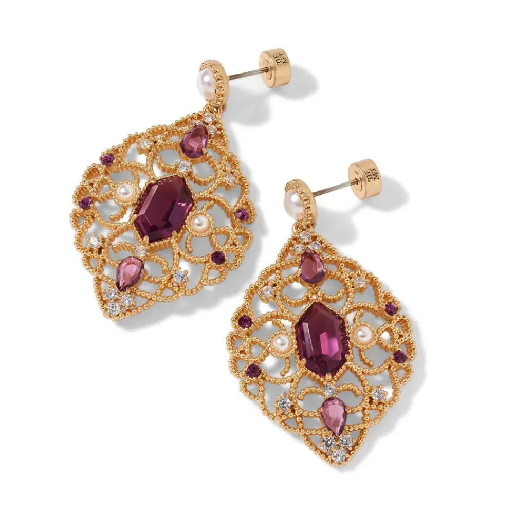 New Turkish Amethyst Statement Earrings Earrings