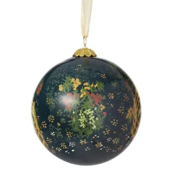 Fashion Unicorn In A Garden Hand-Painted Glass Ornament Ornaments