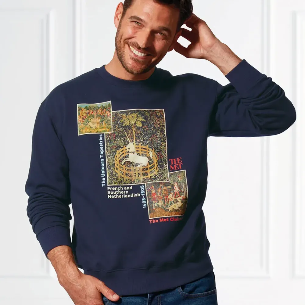 Fashion Unicorn Tapestries Crew Neck Sweatshirt Clothing