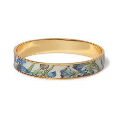 Online Van Gogh Irises Enamel Bangle Bracelets