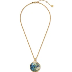 New Van Gogh Irises Enamel Pendant Necklace Necklaces