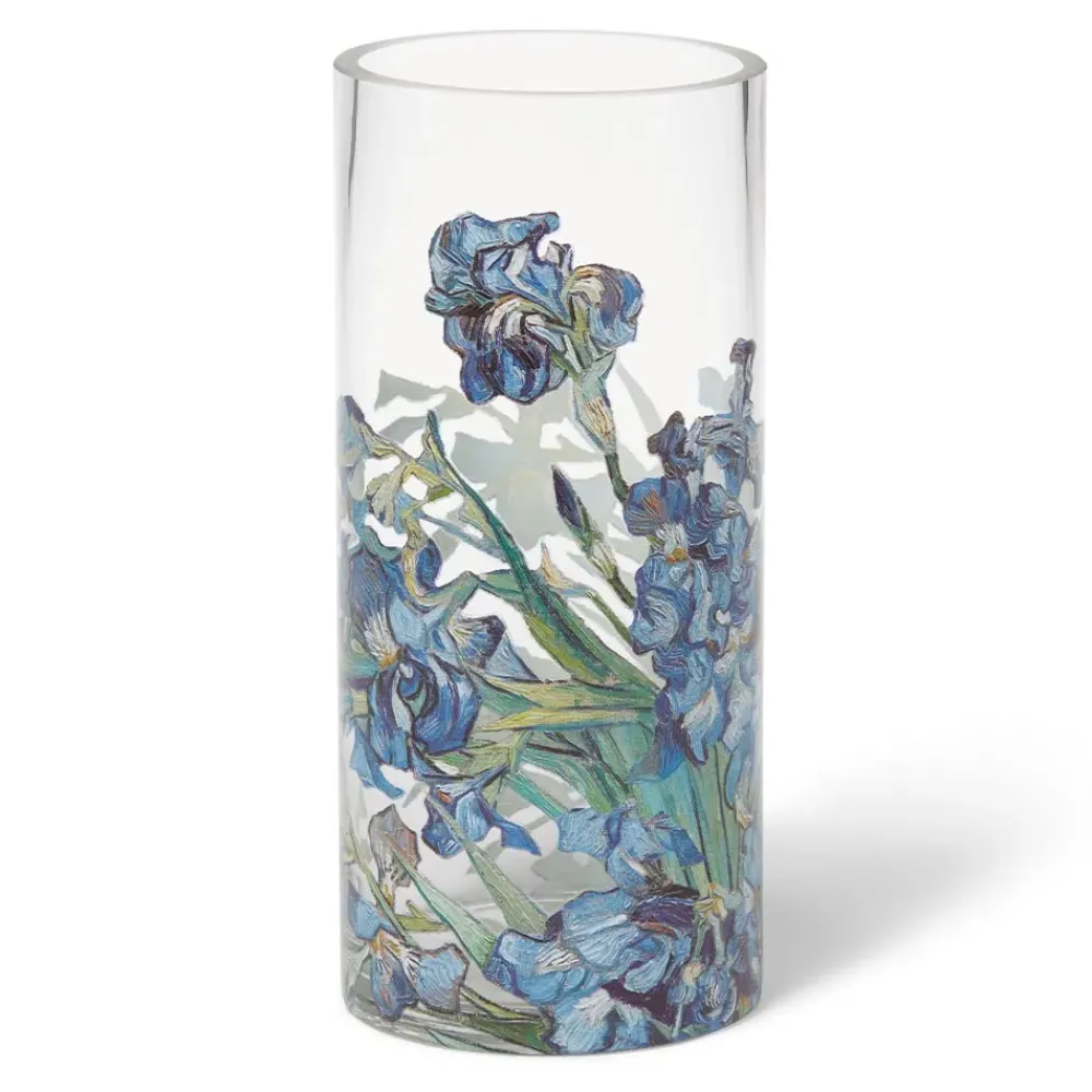 Online Van Gogh Irises Glass Vase Decorative Accents