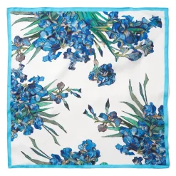 Online Van Gogh Irises Silk Neckerchief Scarves & Wraps
