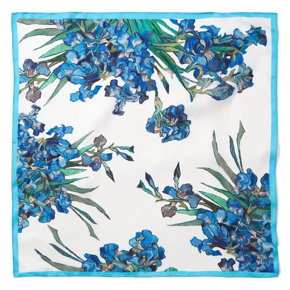 Online Van Gogh Irises Silk Neckerchief Scarves & Wraps