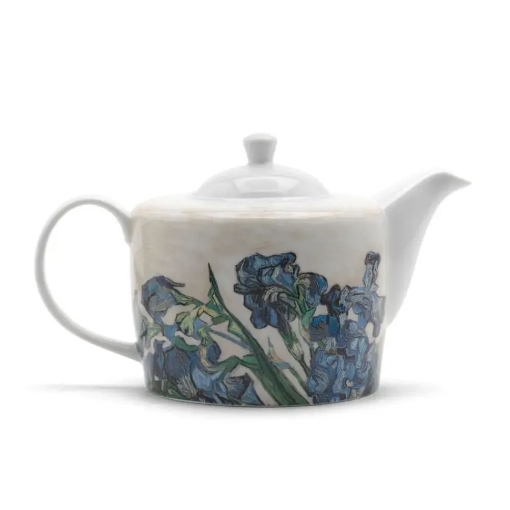 Fashion Van Gogh Irises Teapot And Mug Set Tableware