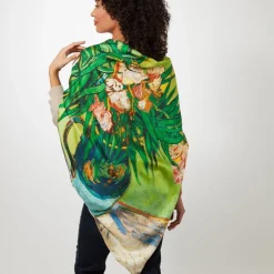 Clearance Van Gogh Oleanders Oversize Square Silk Scarf Scarves & Wraps