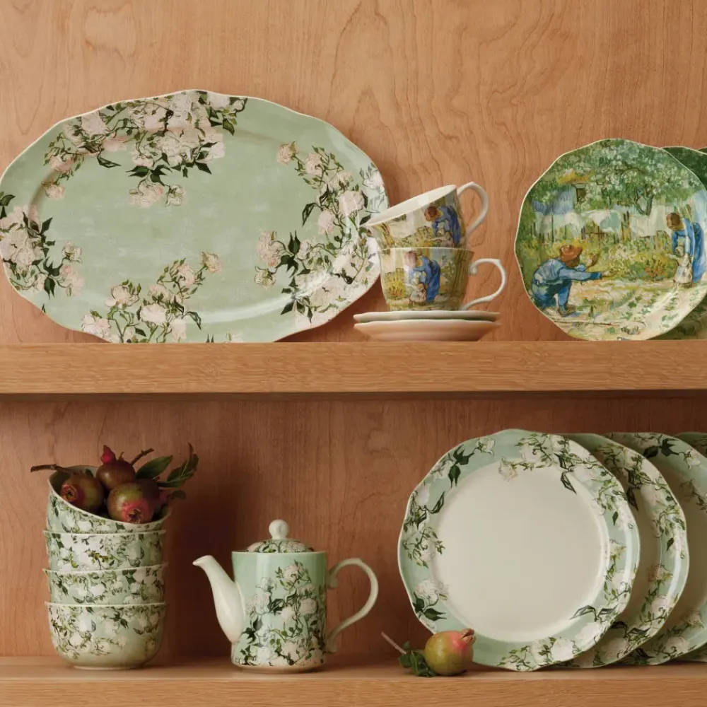 Hot Van Gogh Roses Teapot Tableware