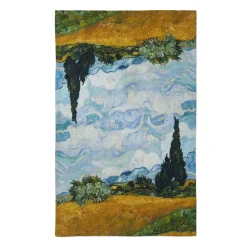Best Van Gogh Wheat Field With Cypresses Mug And Tea Towel Set Tableware